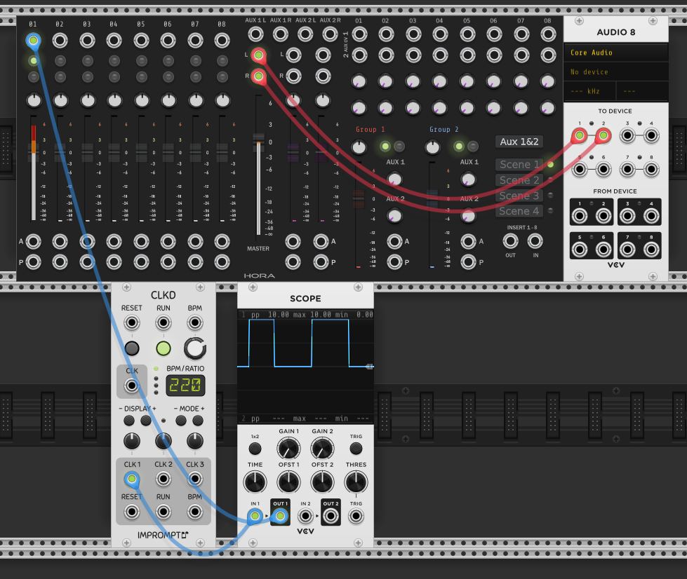 Clock driving a sequencer