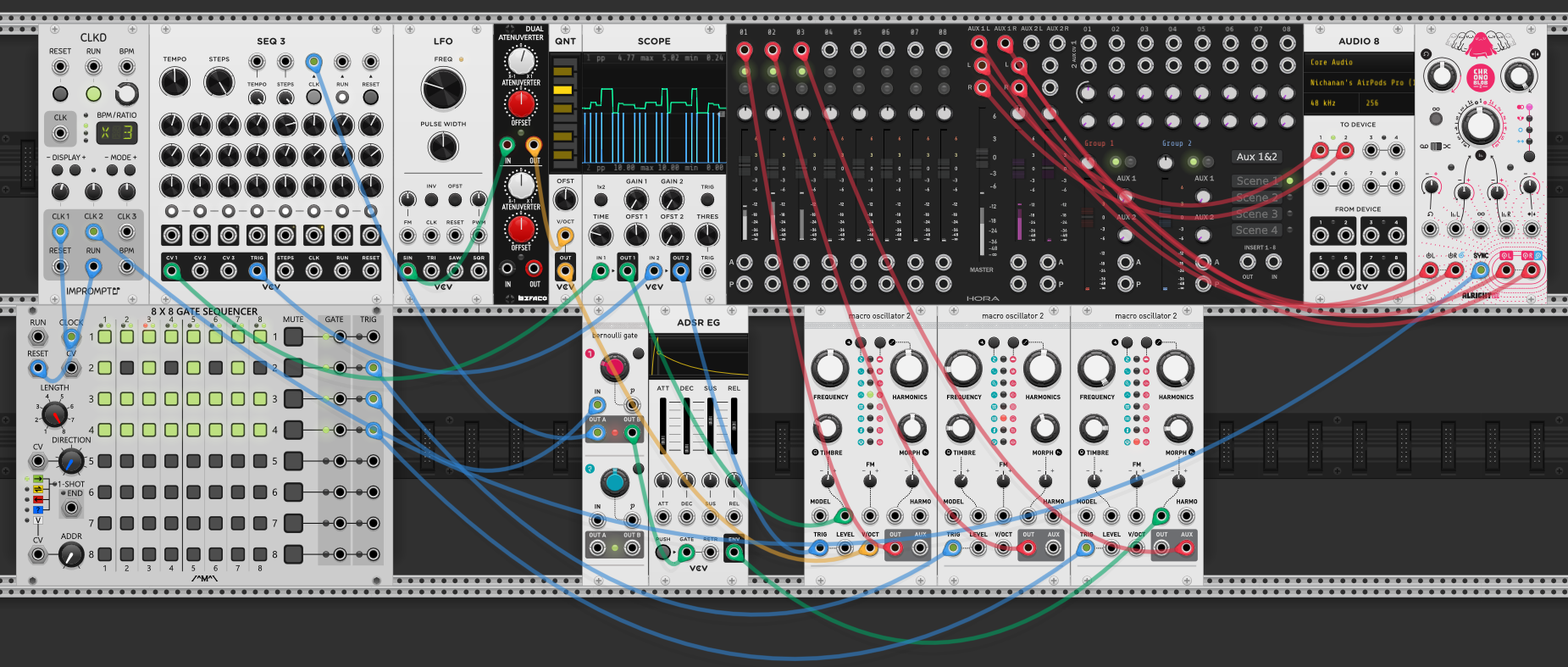LFO driving pitch independently of rhythm