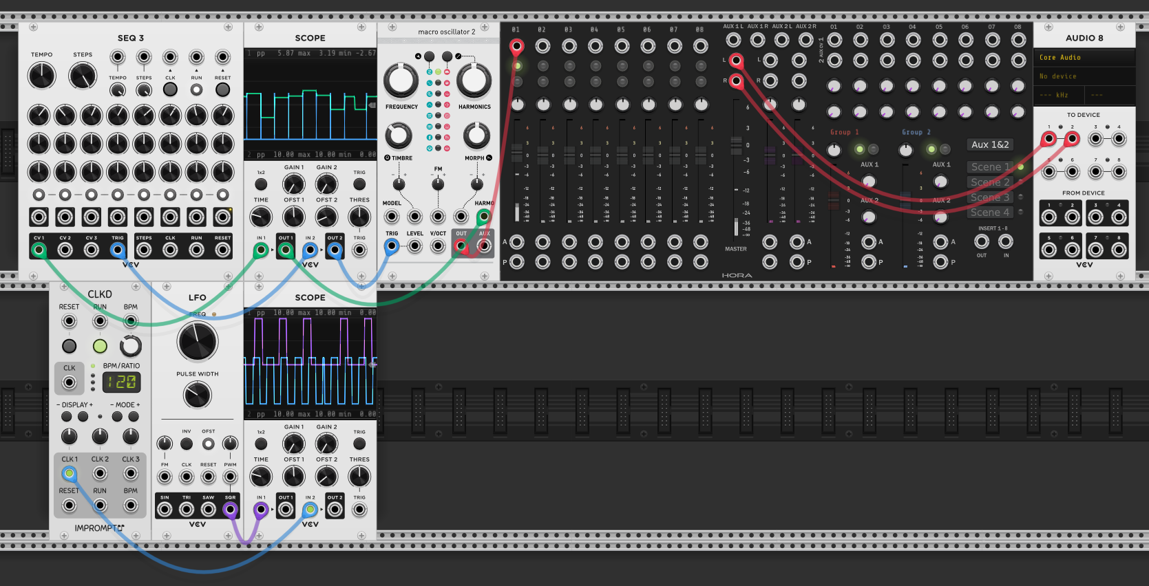 Sequencer CV controlling harmonics