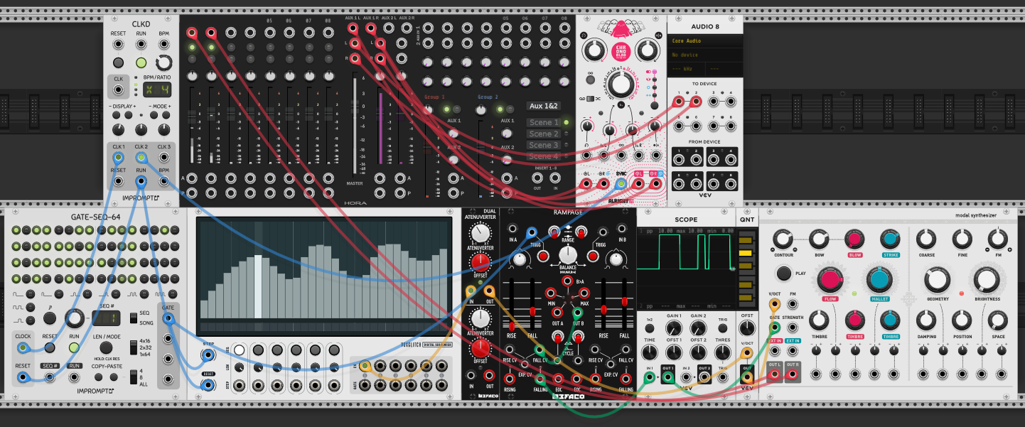 Starter patch — Modal Synthesizer with sequencer and Rampage