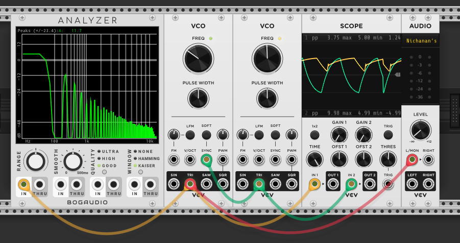 Secondary VCO frequency lowered — simpler waveform, fewer harmonics
