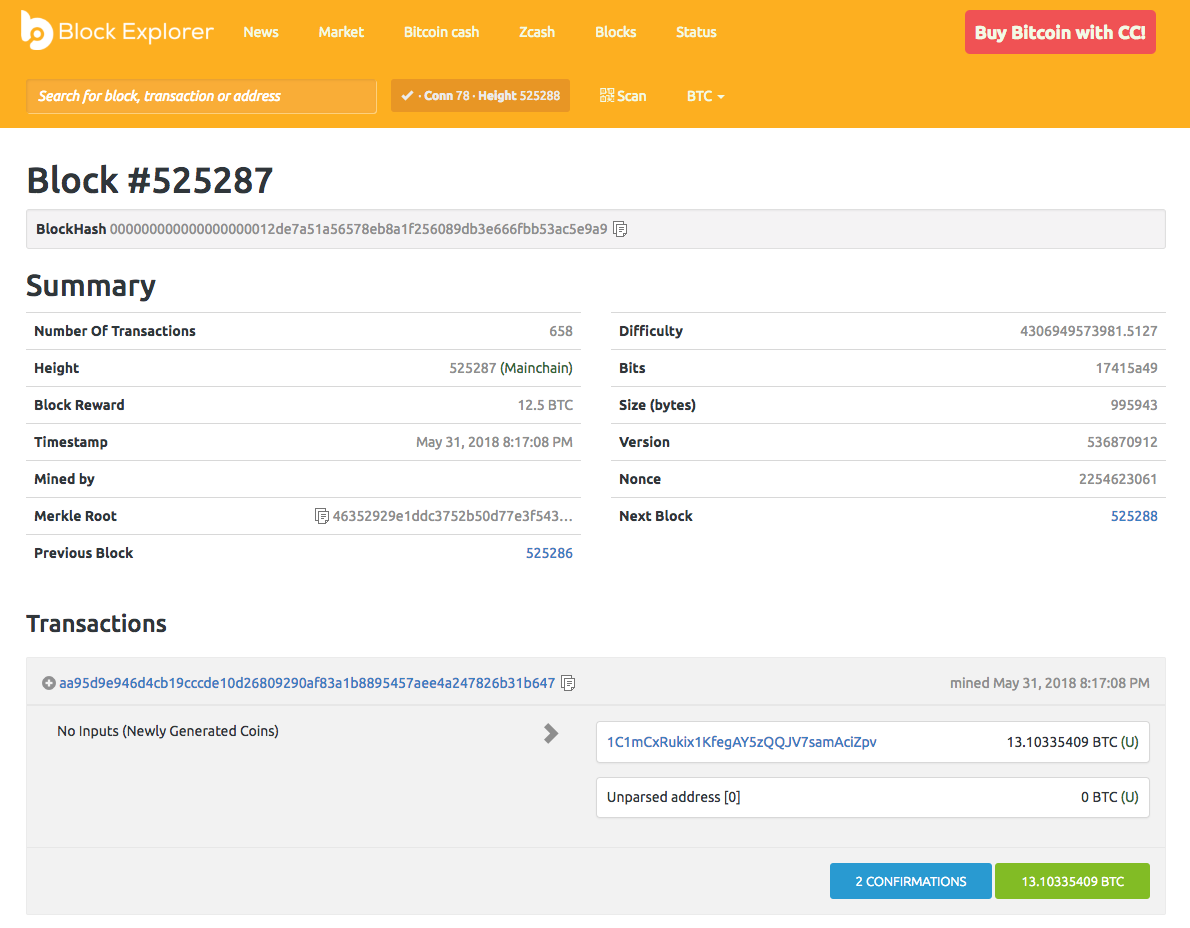  Newly Generated (minted) bitcoins in a transaction block. Current block reward is 12.5 BTC and will halves every 4 years. 