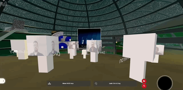  A WIP meetup in  Arium  - a 3D video chat platform 