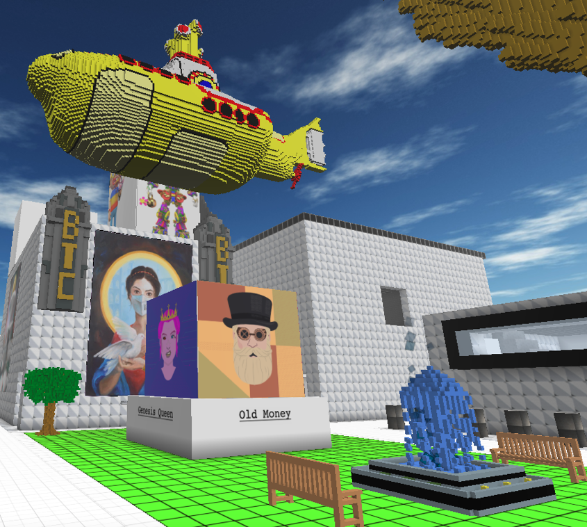  Here’s a monument of Old Money and a Founder Avastar on CryptoVoxels. Check it out  here  